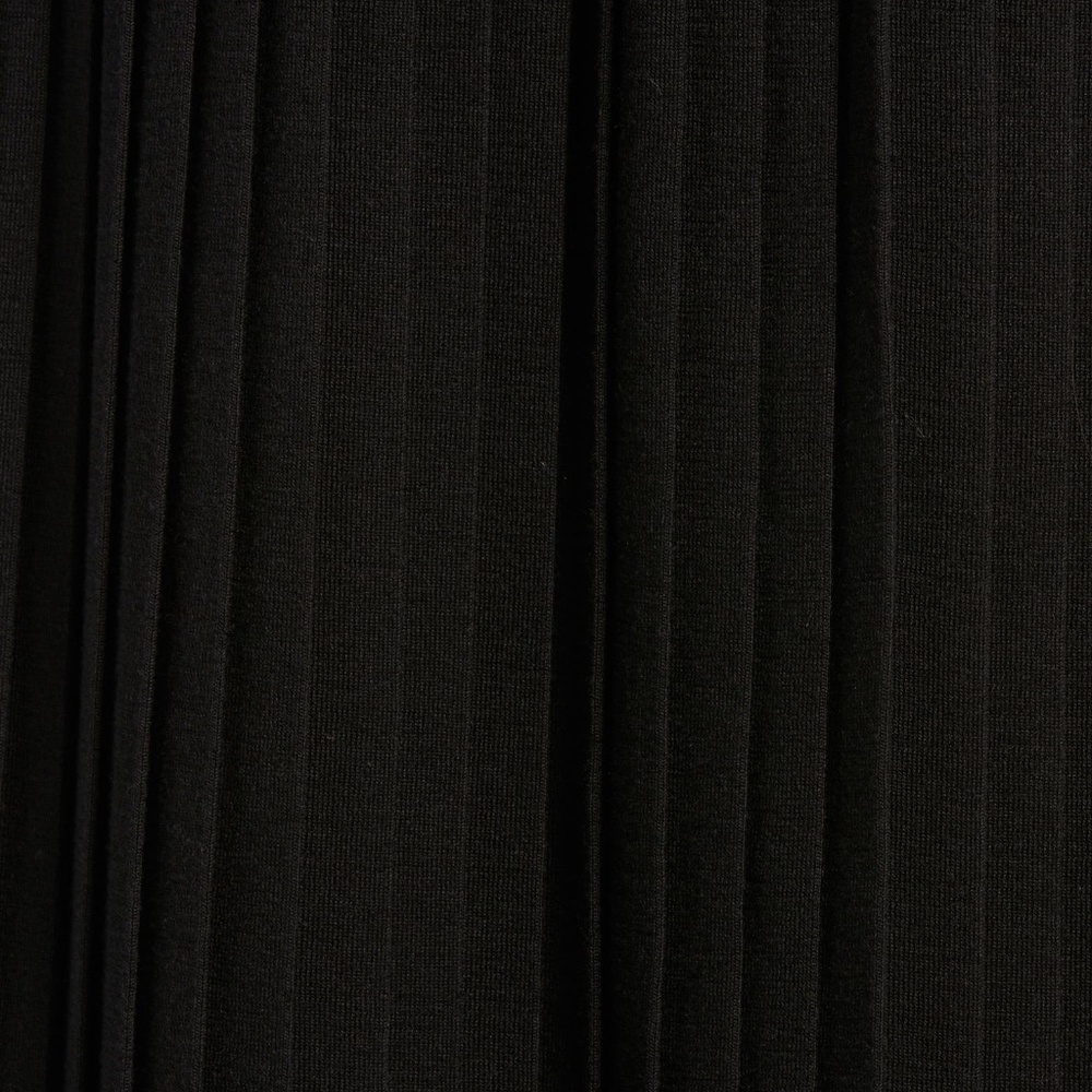 THE ROW Coraline Wool & Silk Knit Pleated Skirt in Black Size Large L - Picture 5 of 5